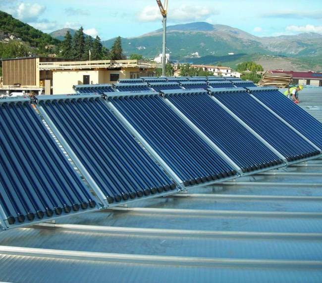 Impianto Solare Termico con 24 Collettori X-RAY 15R