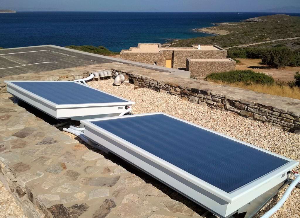 impianto-casa-vacanze-grecia - Pleion Impianto Solare Termico con 2 Collettori EGO 220
