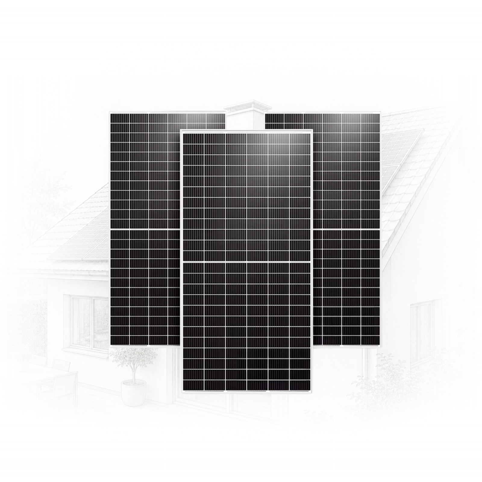 156 - Pleion Solar panels array on a suburban home's roof for a residential solar power system